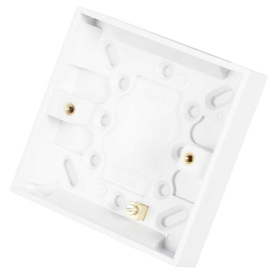 Scolmore Click Polar 1 Gang 16mm Pattress Back Box White