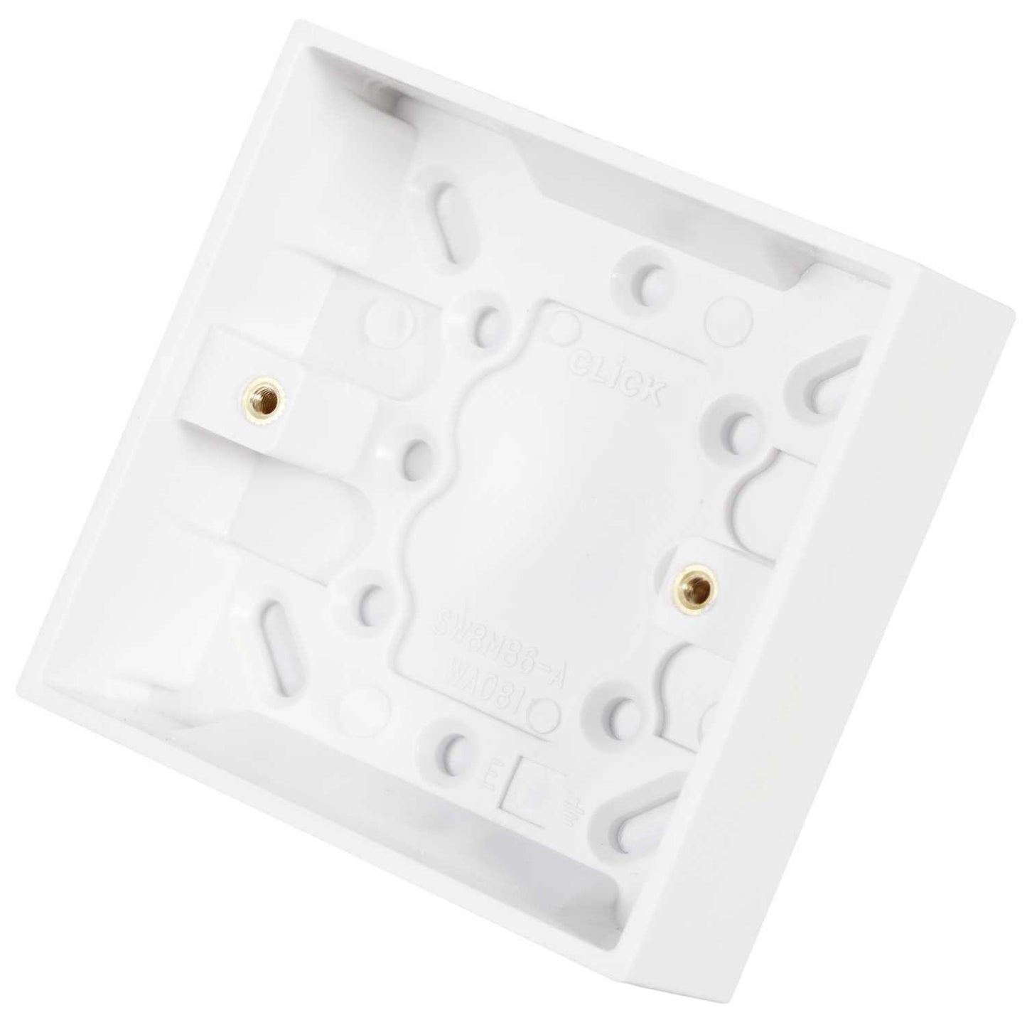 Scolmore Click Polar 1 Gang 25mm Pattress Back Box White