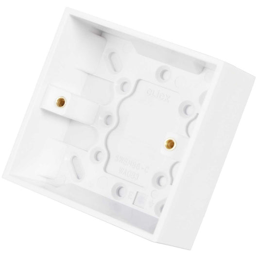 Scolmore Click Polar 1 Gang 35mm Pattress Back Box White