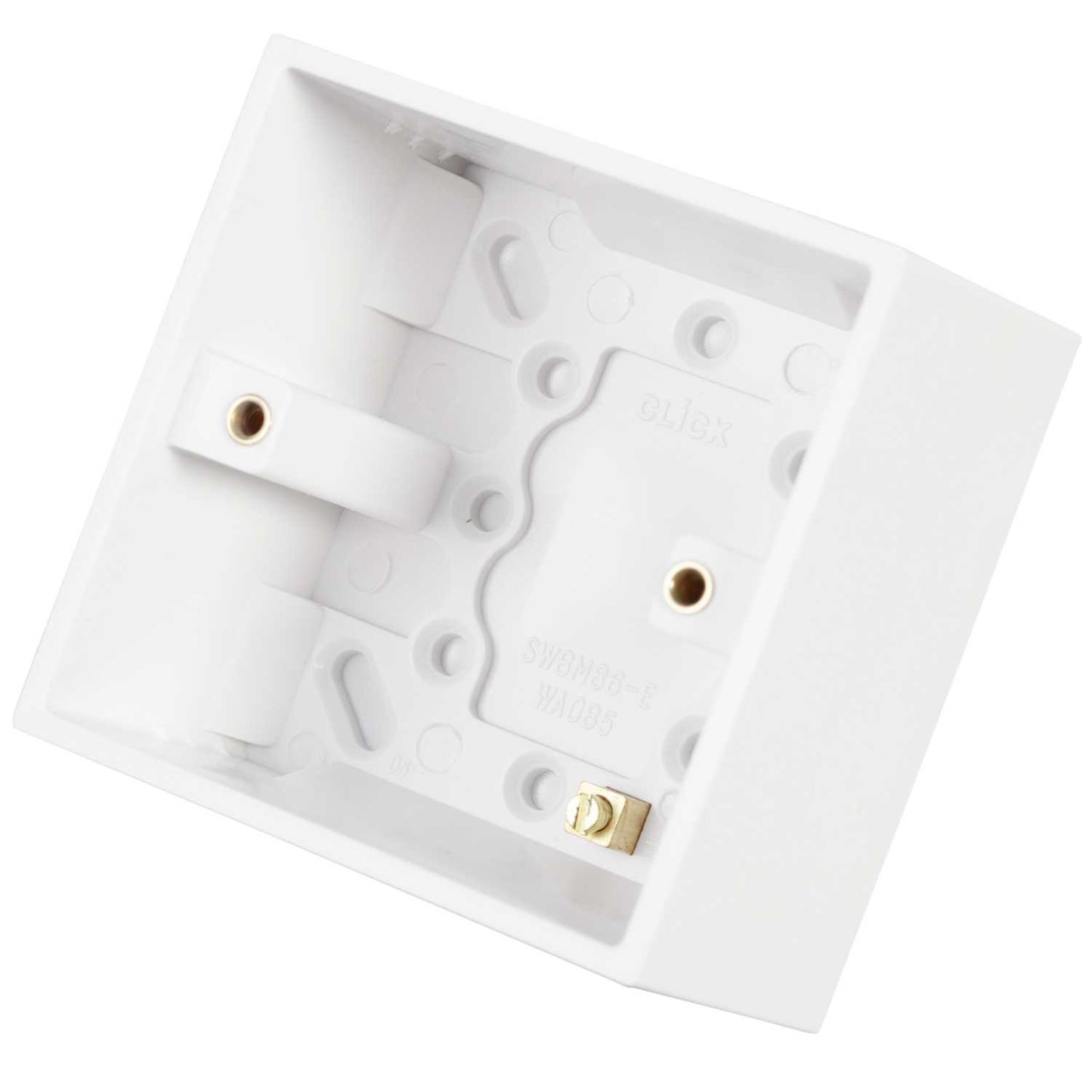 Scolmore Click Polar 1 Gang 47mm Pattress Back Box White