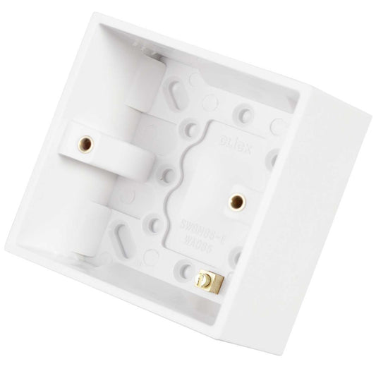 Scolmore Click Polar 1 Gang 47mm Pattress Back Box White