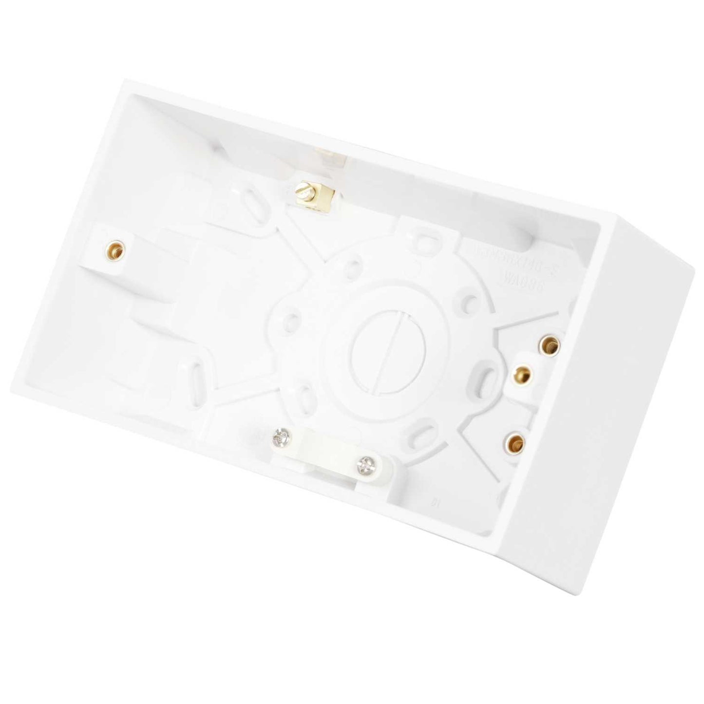 Scolmore Click Polar 2 Gang 47mm Pattress Back Box White
