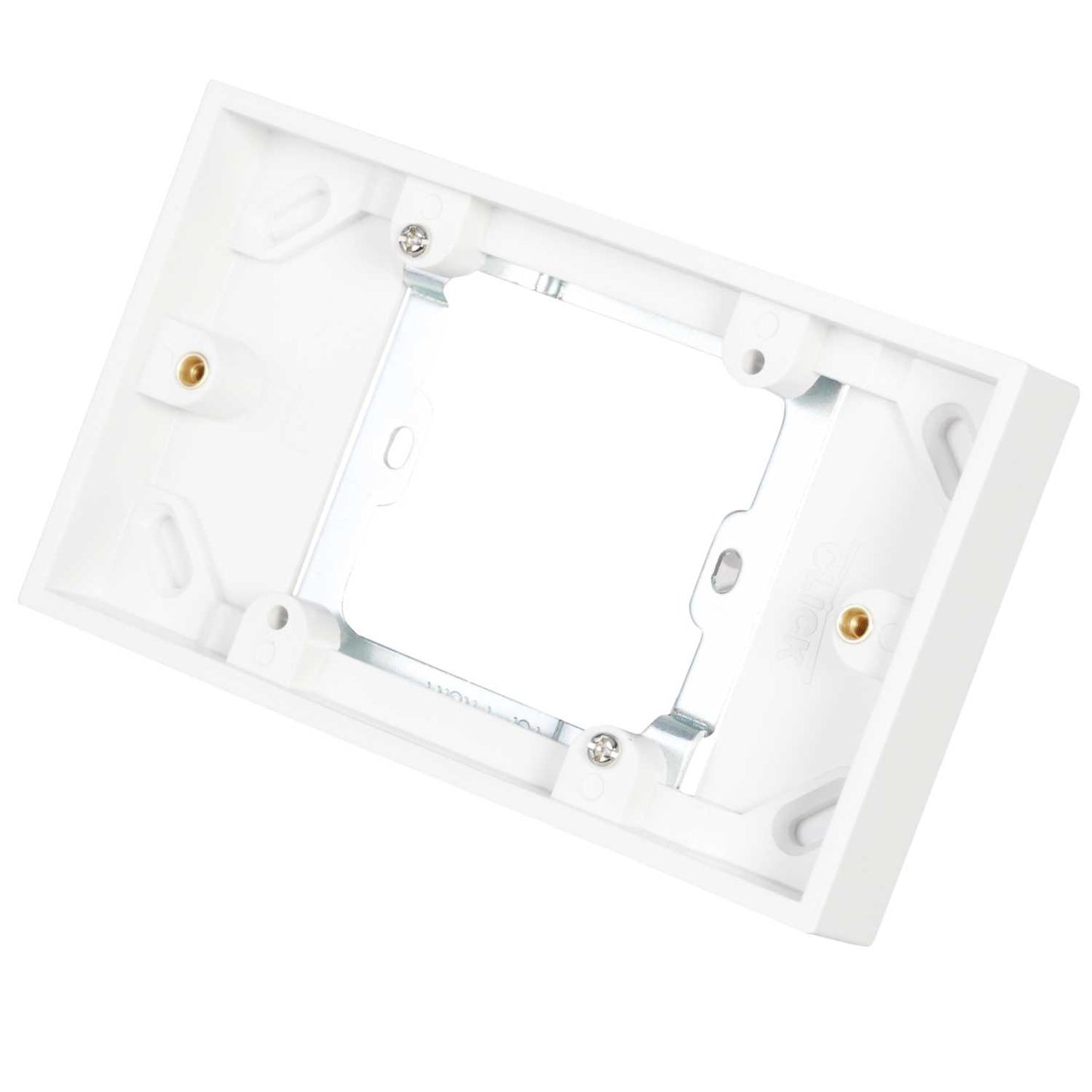 Scolmore Click Polar 1 Gang to 2 Gang 16mm Converter Box White