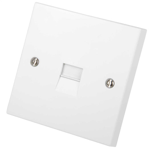 Scolmore Click Polar 1 Gang Master Telephone Socket White