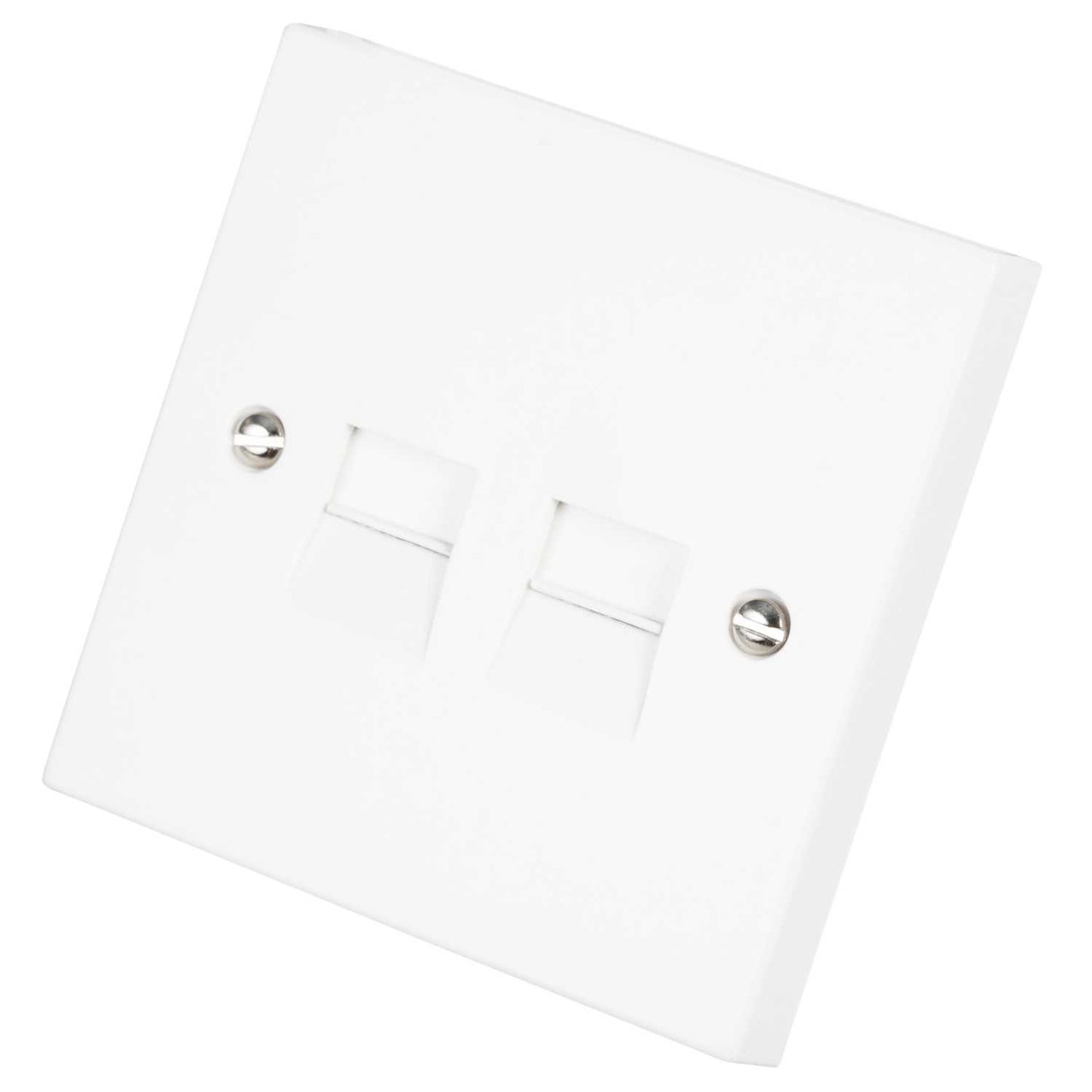Scolmore Click Polar 2 Gang Master Telephone Socket White
