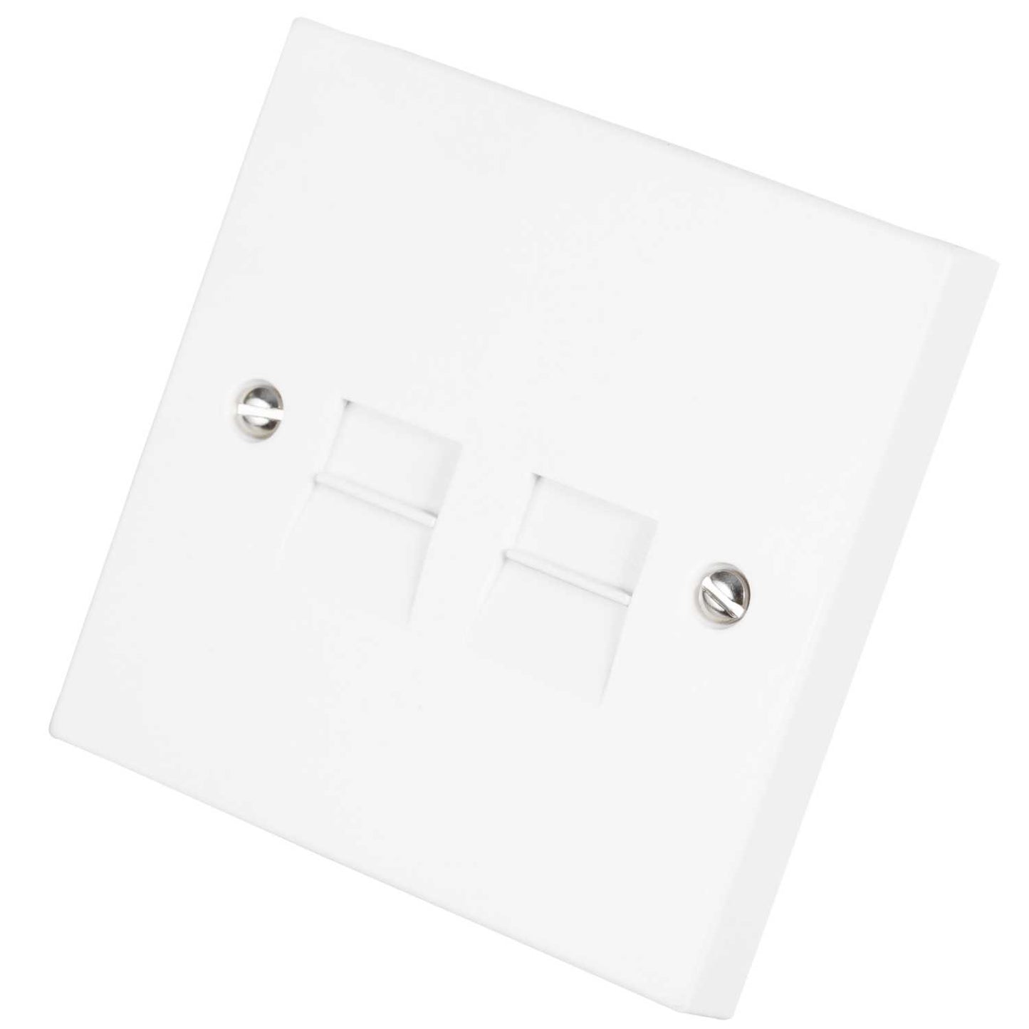 Scolmore Click Polar 2 Gang Secondary Telephone Socket White