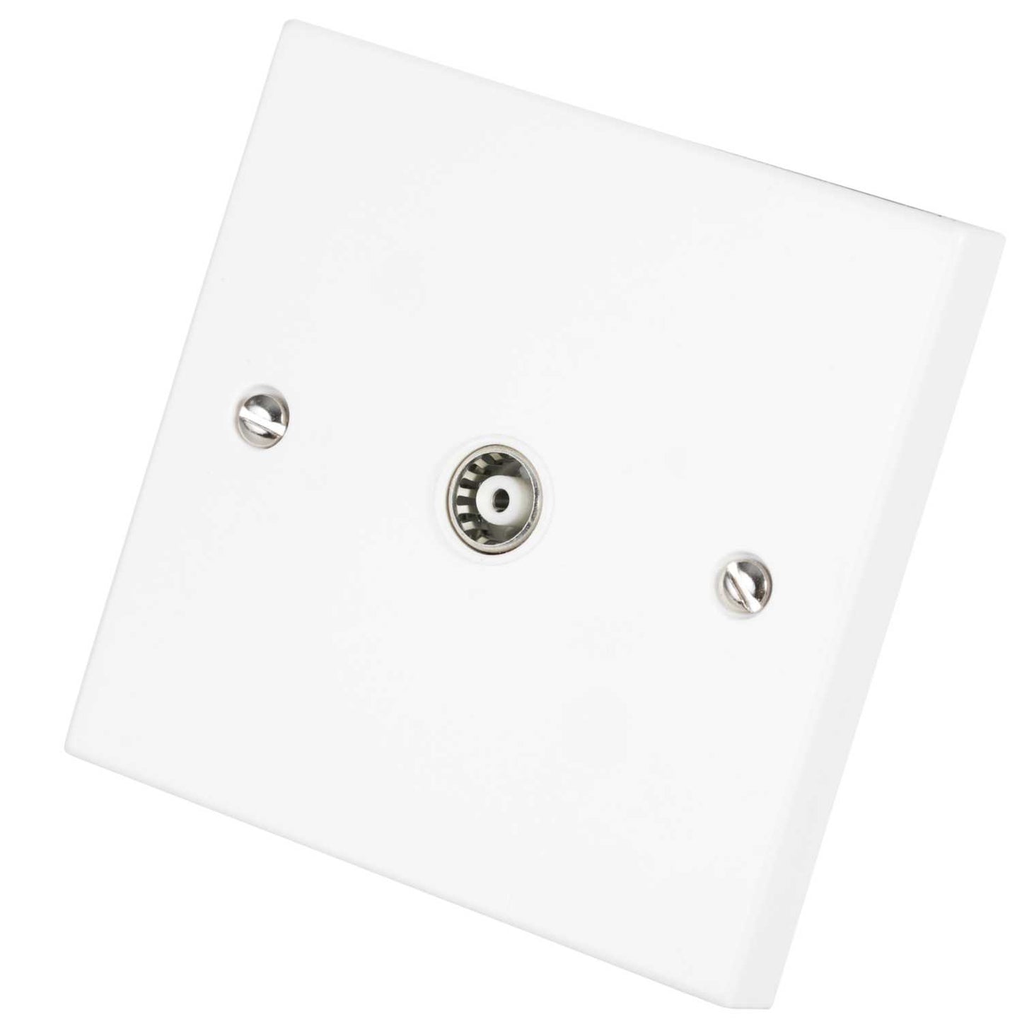 Scolmore Click Polar 1 Gang Isolated Coaxial Socket White