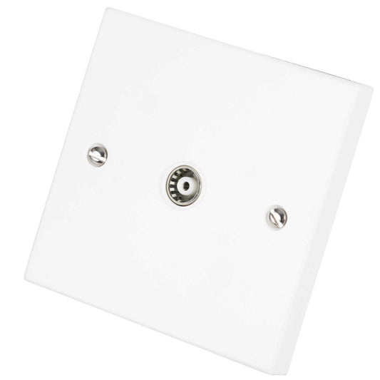 Scolmore Click Polar 1 Gang Isolated Coaxial Socket White