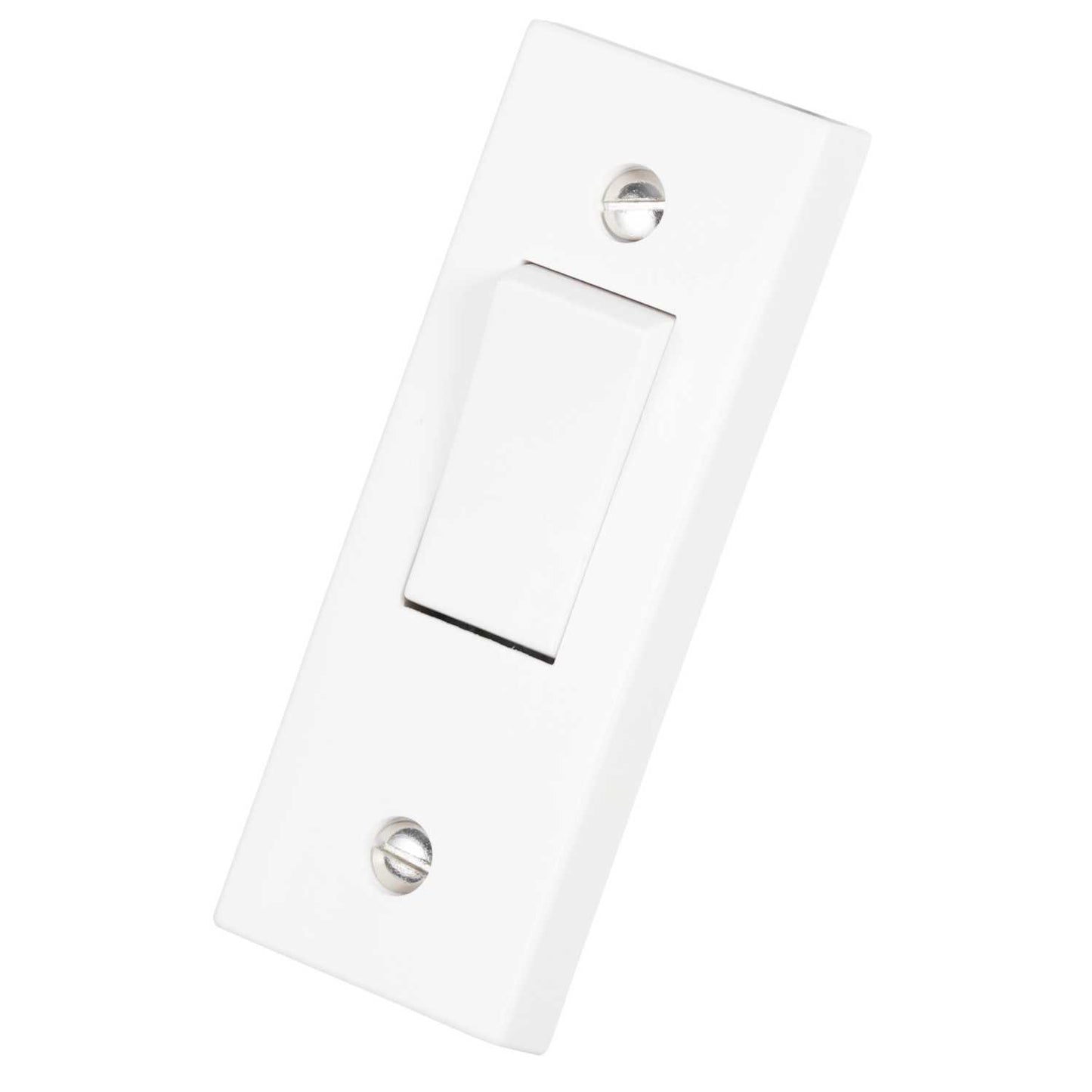 Scolmore Click Polar 10A 1 Gang 2 Way Architrave Switch White