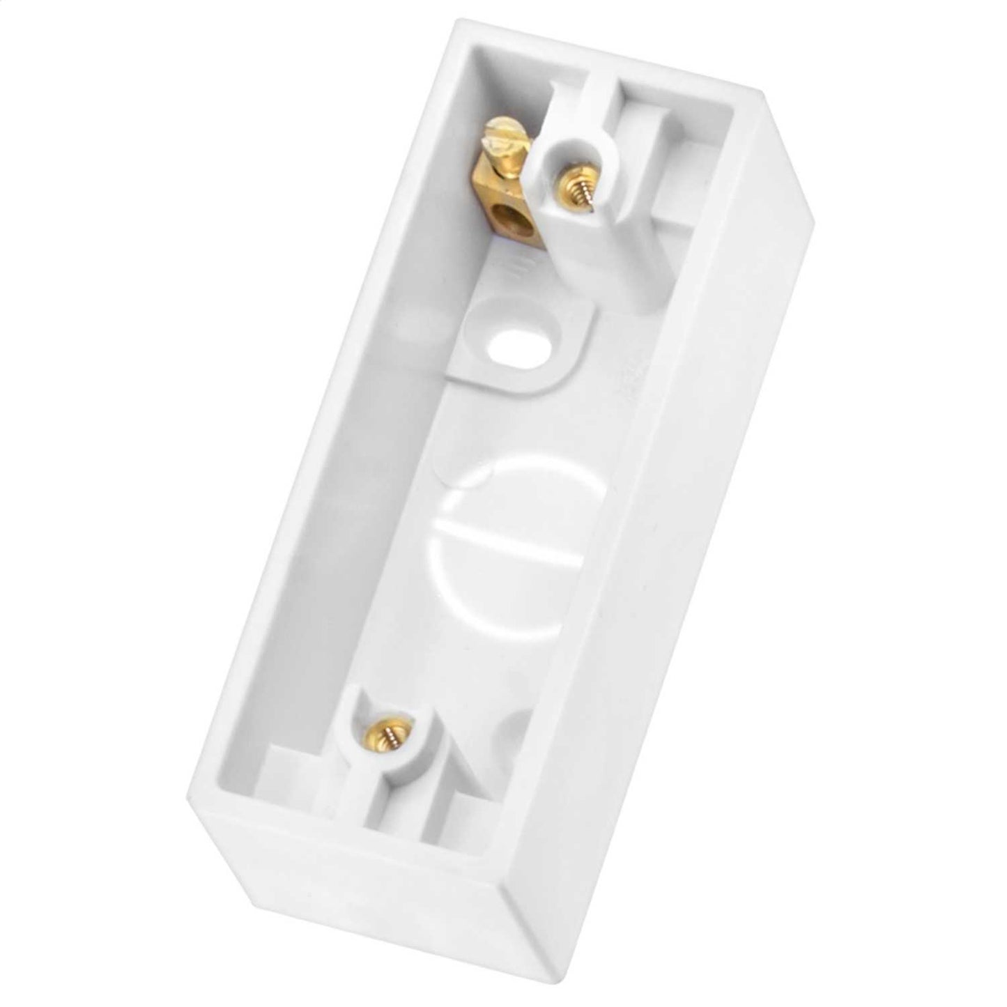 Scolmore Click Polar 1 Gang Architrave Pattress Back Box White