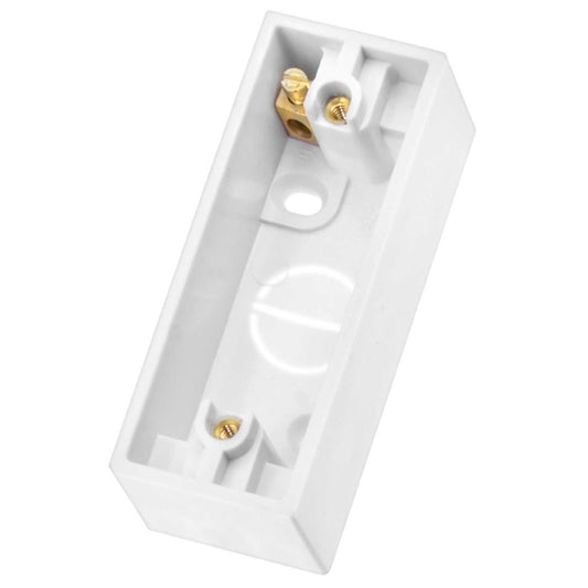 Scolmore Click Polar 1 Gang Architrave Pattress Back Box White