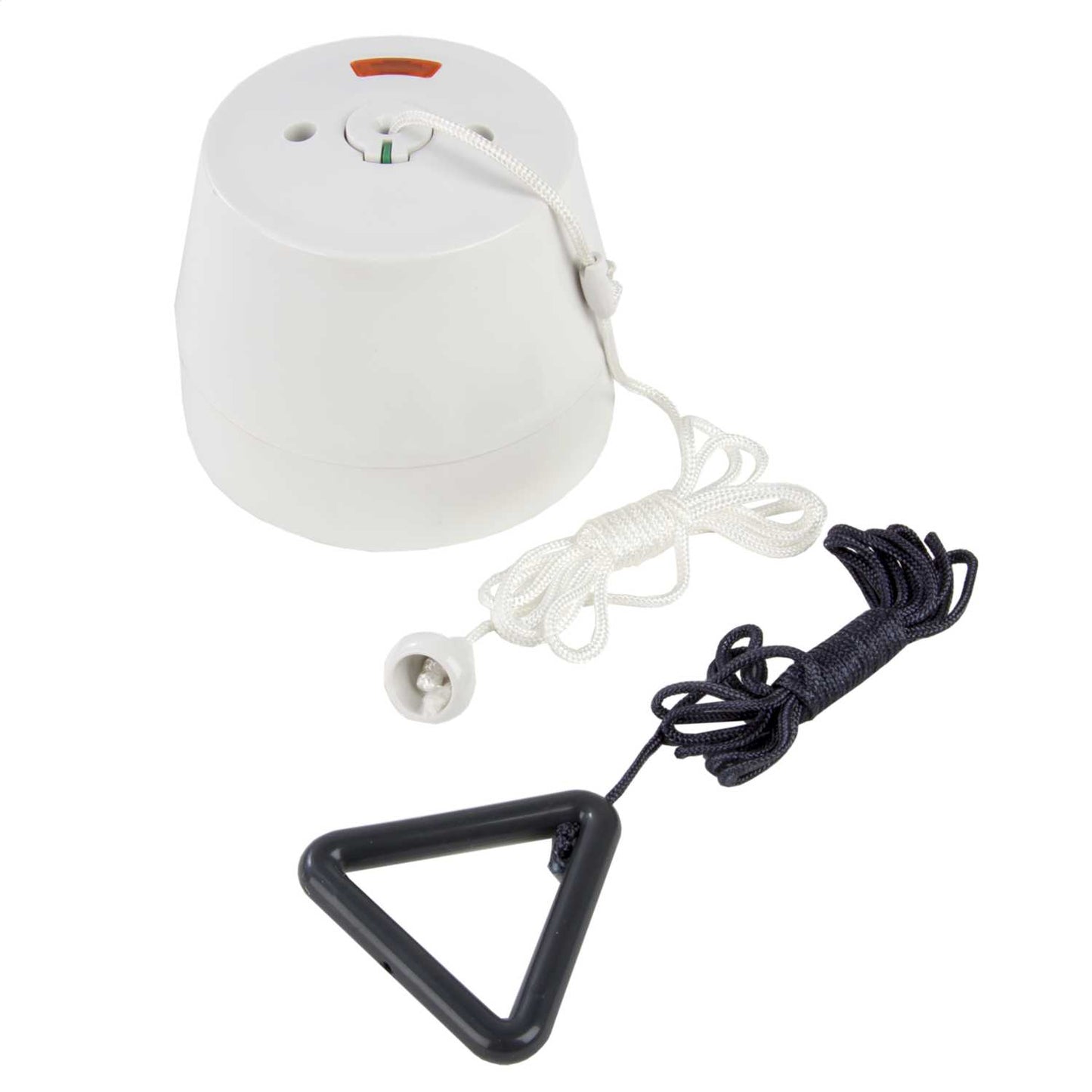 Scolmore Click Part M 50A DP Ceiling Pull Cord Switch with Neon and Black Cord White