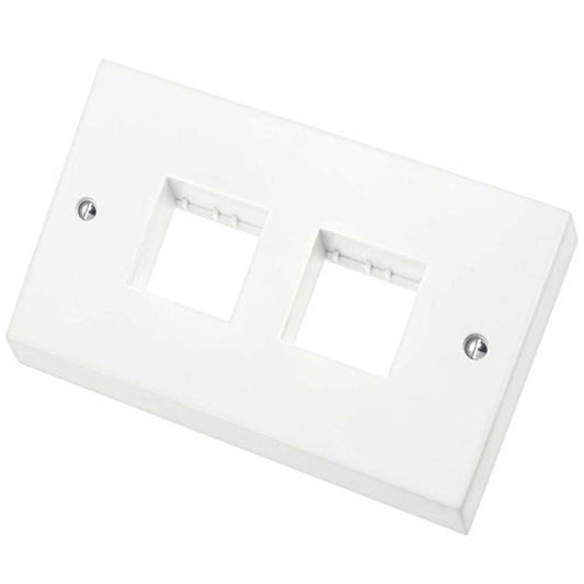 Scolmore Click Polar 2 Gang 4 Module (2+2) Minigrid Front Plate White