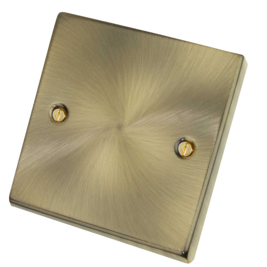 Scolmore Click Deco 1 Gang Blank Plate Antique Brass