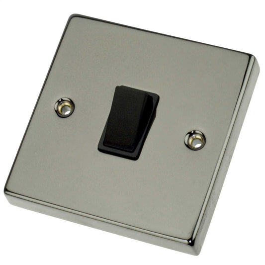 Scolmore Click Deco 20A DP Switch Black Insert Black Nickel