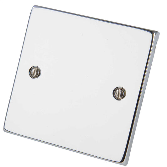 Scolmore Click Deco 1 Gang Blank Plate Polished Chrome