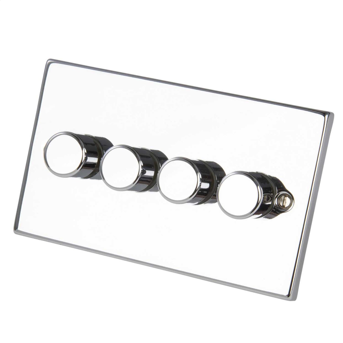 Scolmore Click Deco 400W 4 Gang 2 Way Dimmer Switch Polished Chrome