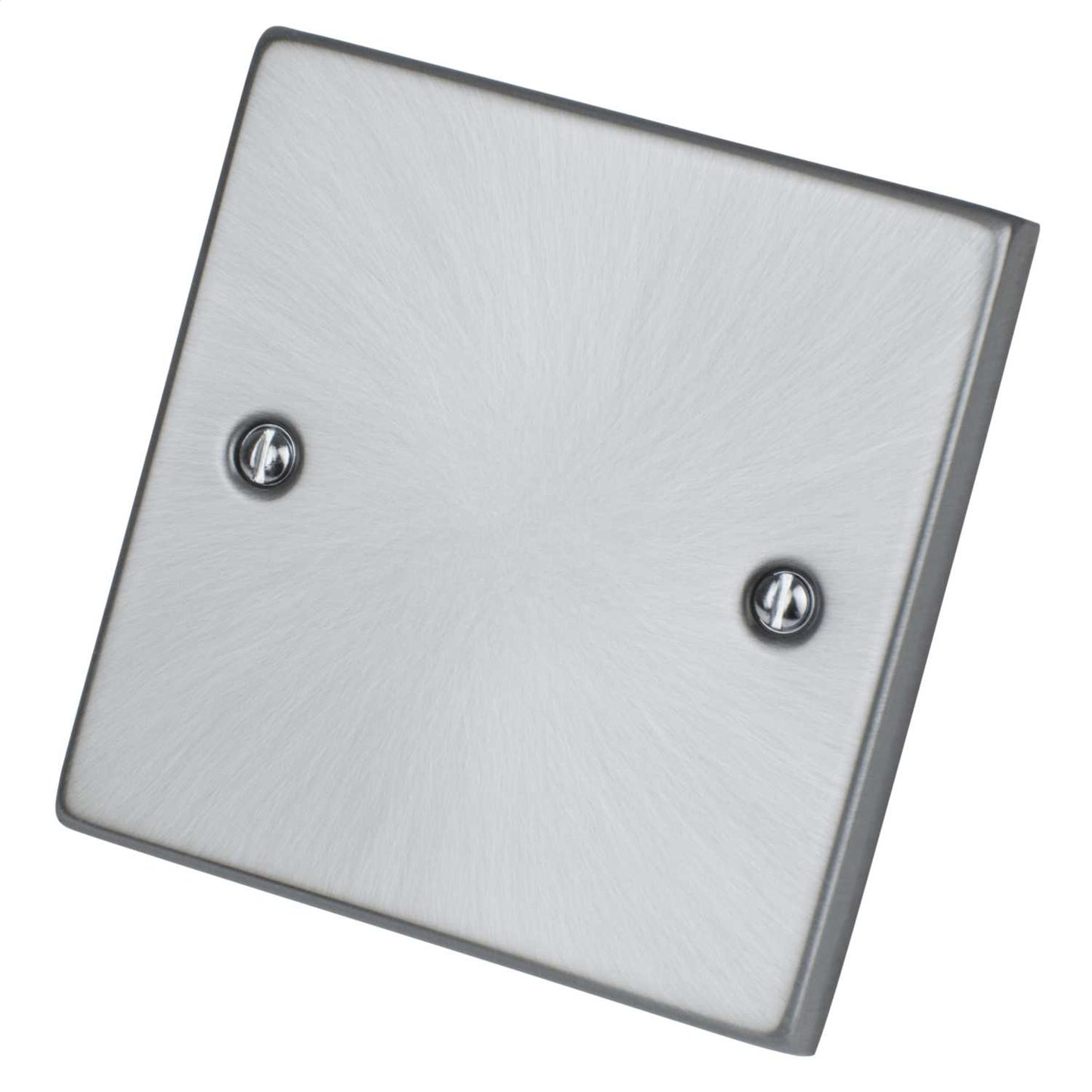 Scolmore Click Deco 1 Gang Blank Plate Satin Chrome