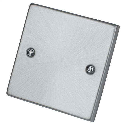 Scolmore Click Deco 1 Gang Blank Plate Satin Chrome