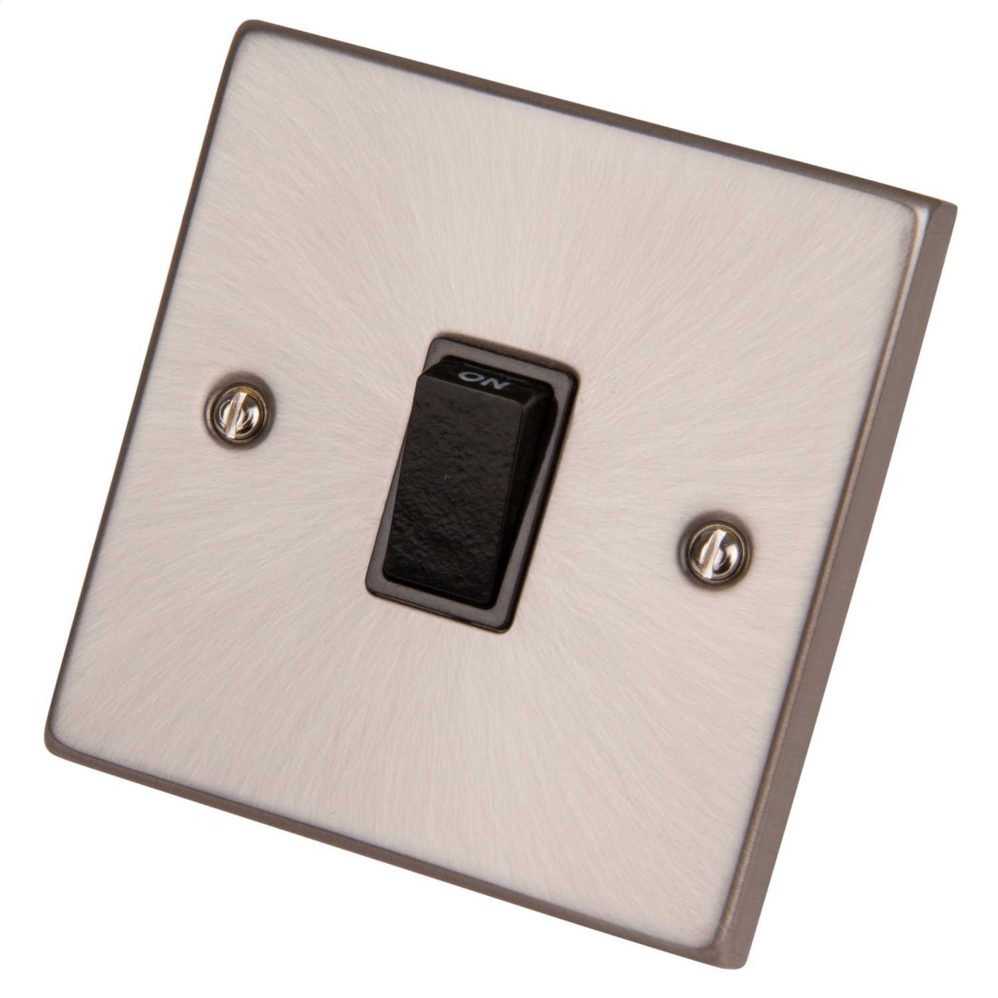 Scolmore Click Deco 20A DP Switch Black Insert Satin Chrome