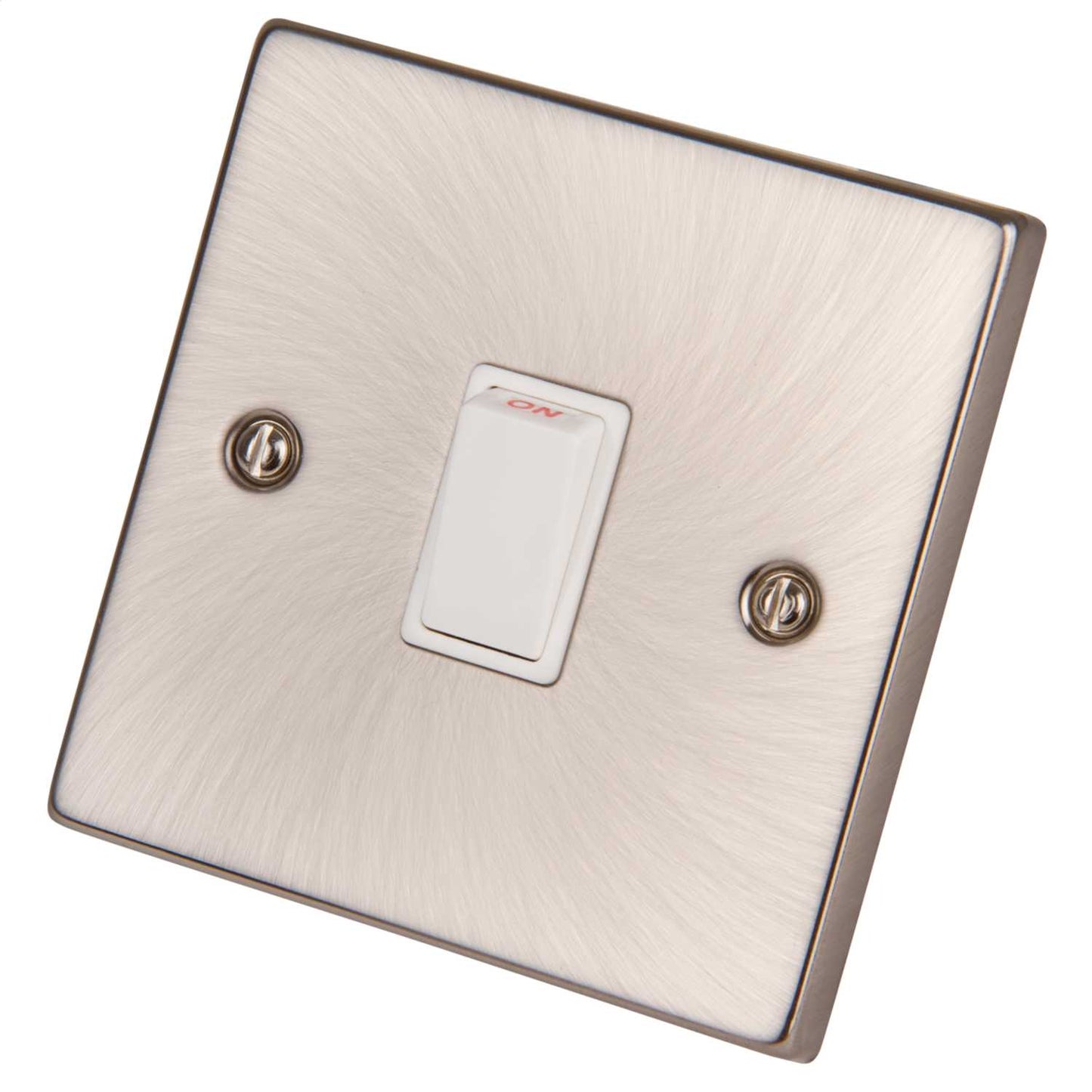 Scolmore Click Deco 20A DP Switch White Insert Satin Chrome