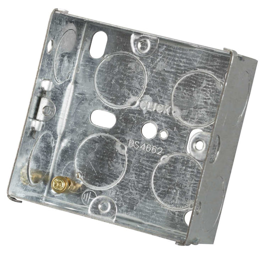 1 Gang 35mm Flush Metal Knockout Box (Sold in 1's)