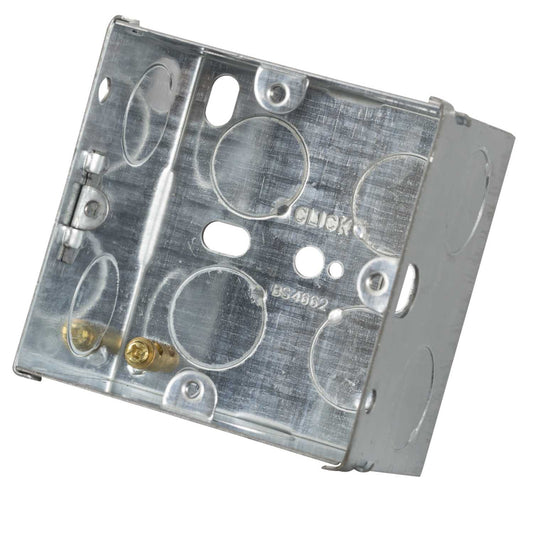 1 Gang 47mm Flush Metal Knockout Box (Sold in 1's)