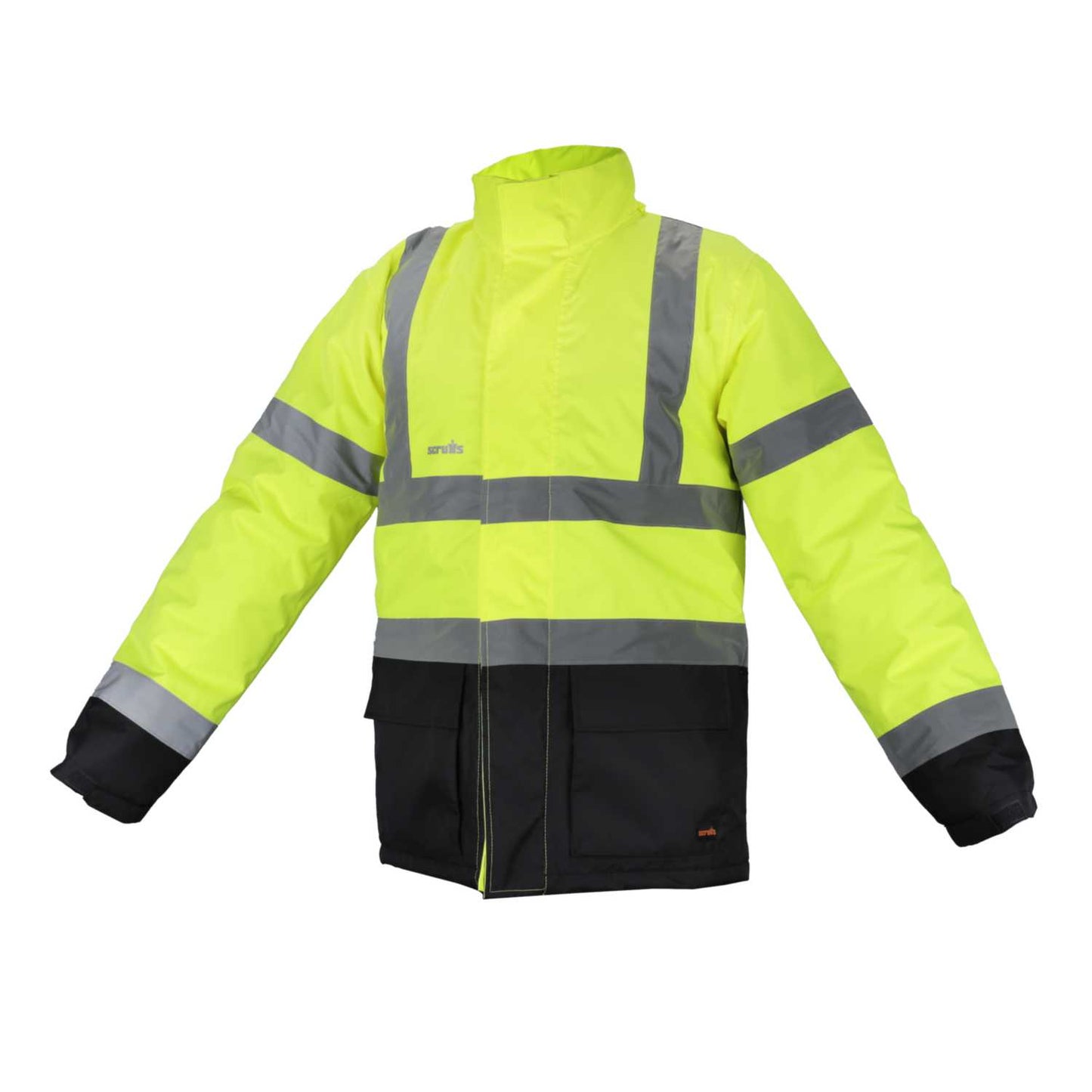 Scruffs Medium High Visibility Waterproof Jacket Yellow / Navy