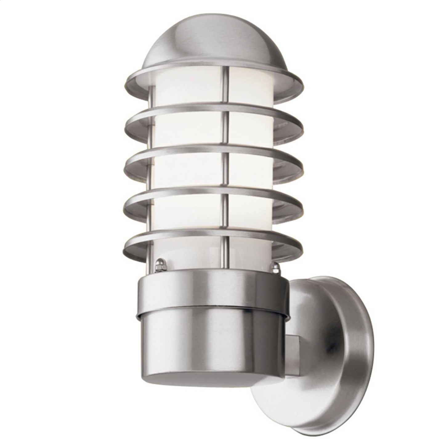 Searchlight 40W IP44 Outdoor Wall Light Satin Silver