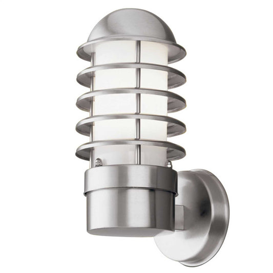 Searchlight 40W IP44 Outdoor Wall Light Satin Silver