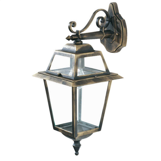 Searchlight New Orleans Downlight Wall Light Black and Gold IP44