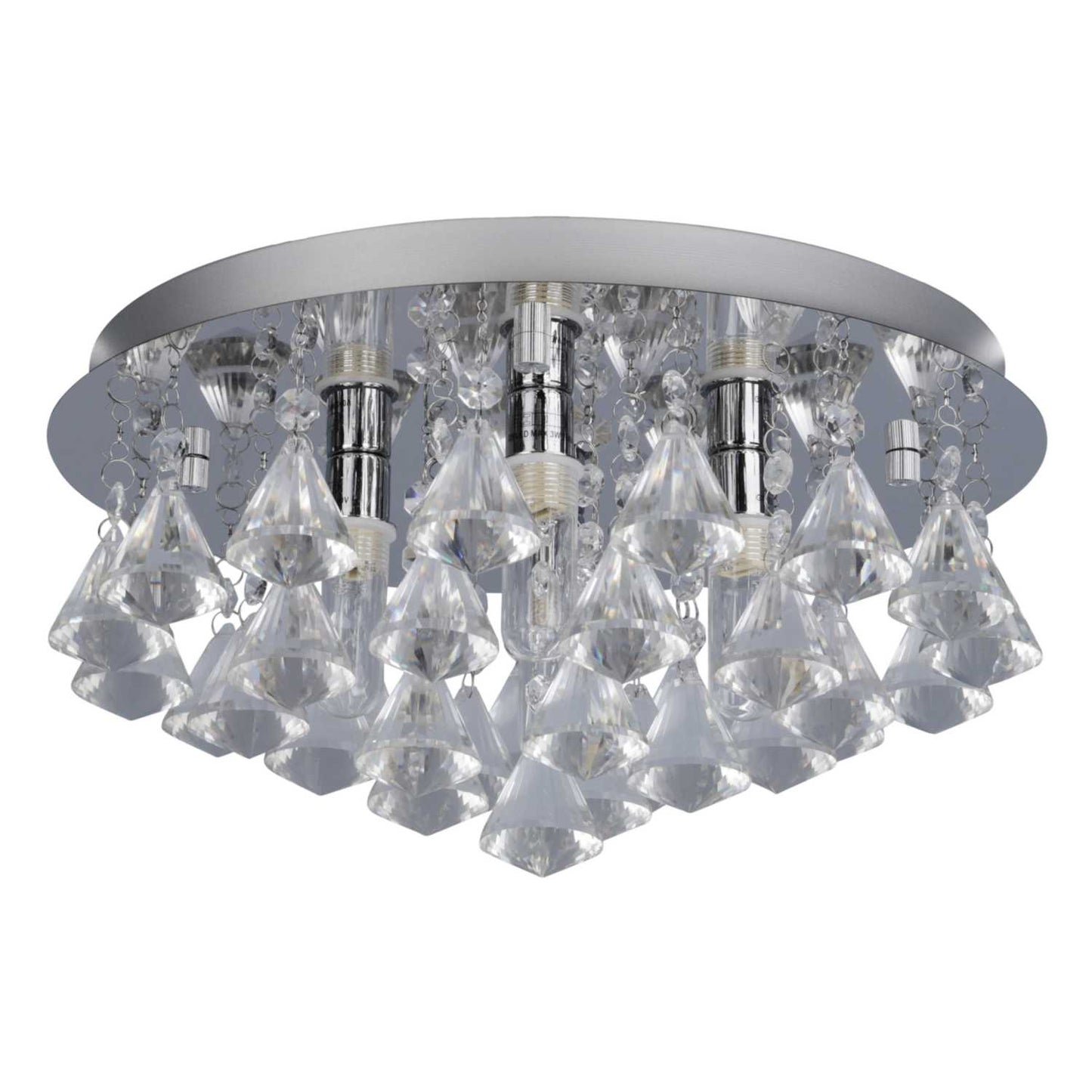 Searchlight Hanna 4 Light Pyramid Crystal Light Chrome