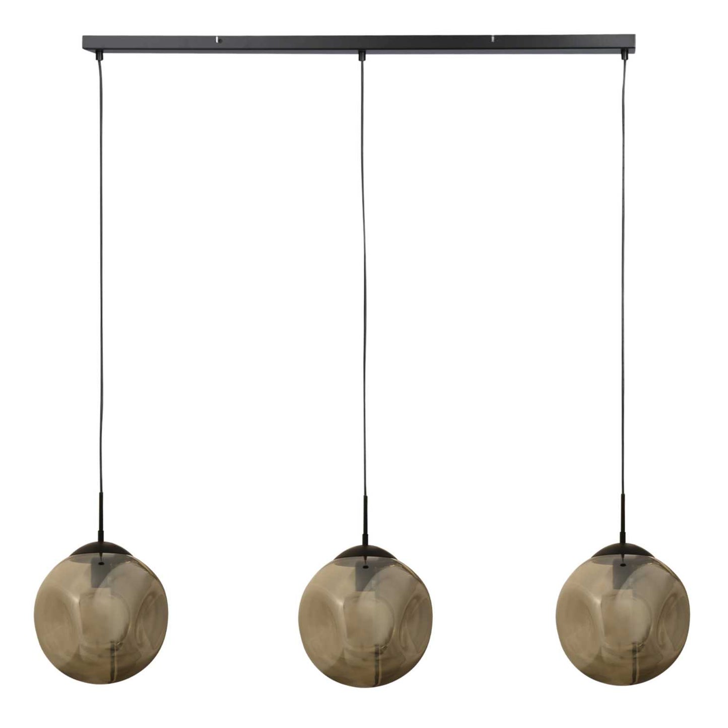 Searchlight Punch 3 Light Bar Pendant with Champagne Glass Shades