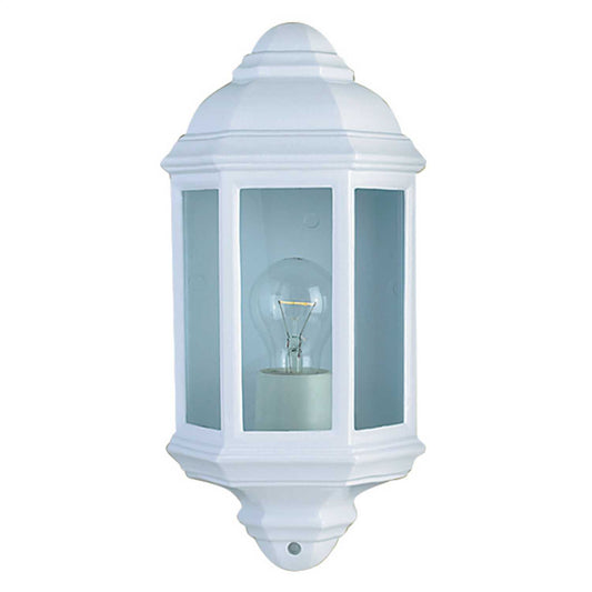 Searchlight Maine Outdoor Aluminium Half Lantern White IP44
