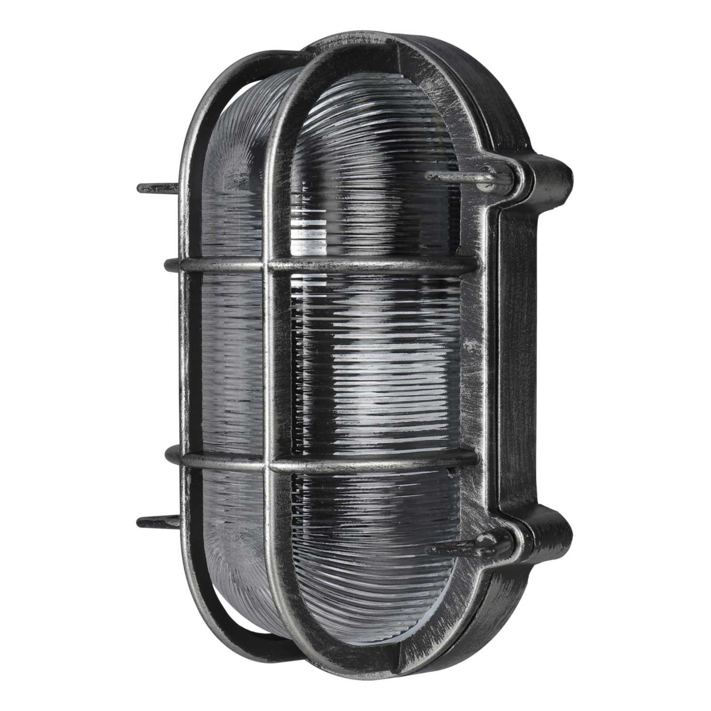 Searchlight ES/E27 Oval Bulkhead Black / Silver
