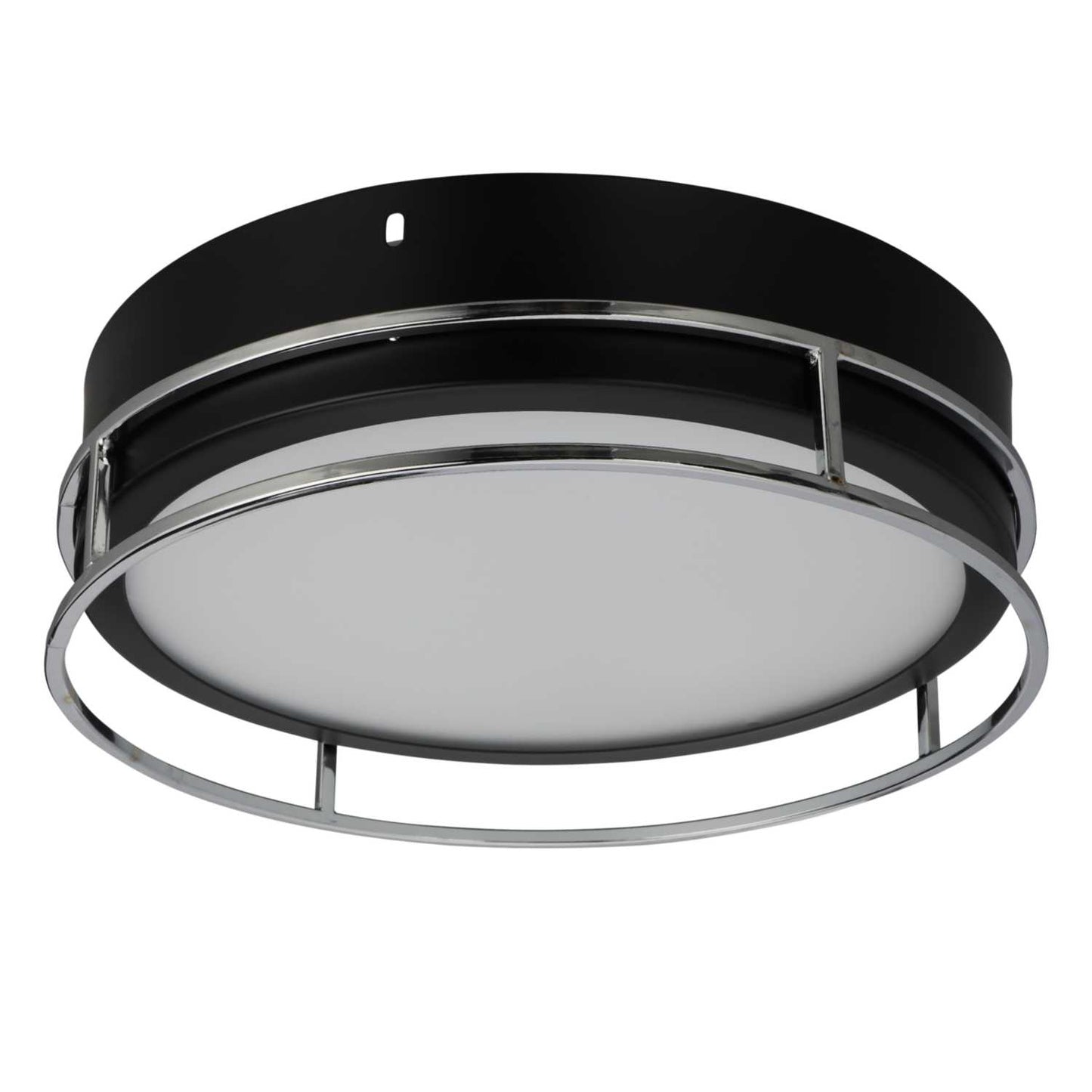 Searchlight Phoenix 2 Light Flush Fitting Black / Chrome