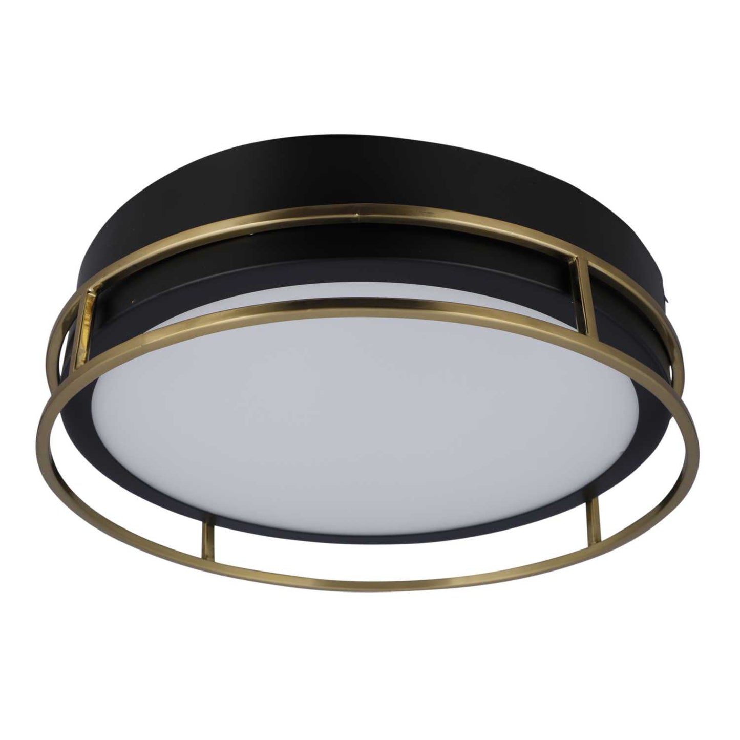 Searchlight Phoenix 2 Light Flush Fitting Black / Brass