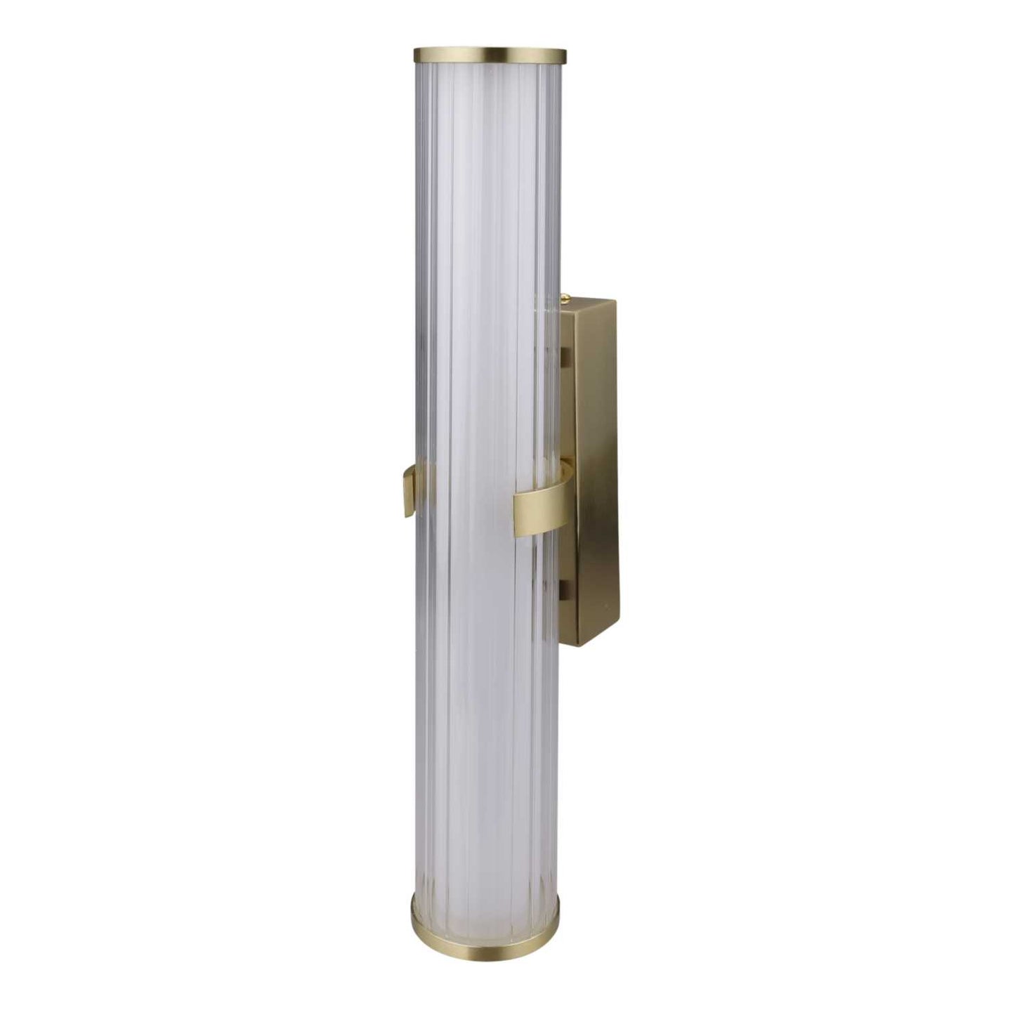 Searchlight Clamp 17W LED Wall Light with Ribbed Opal Diffuser 3000K