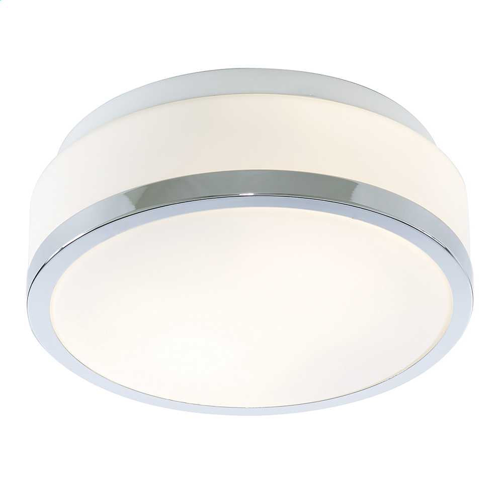 Searchlight 2 Light Flush Ceiling Light Polished Chrome