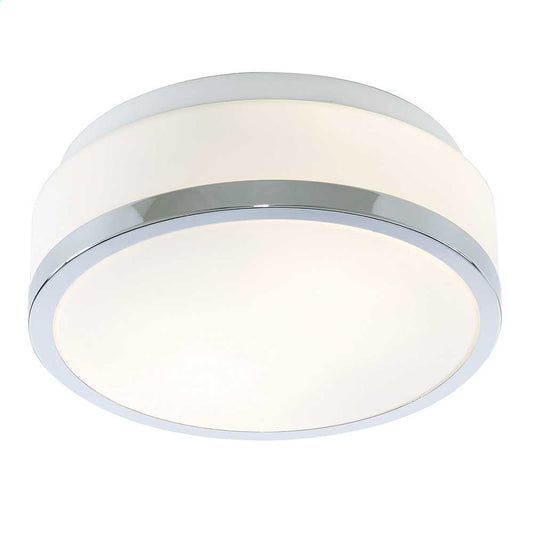 Searchlight 2 Light Flush Ceiling Light Polished Chrome