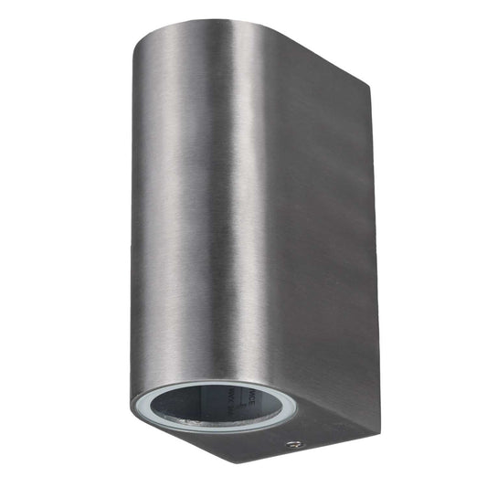 Searchlight GU10 Up and Down Wall Light Silver
