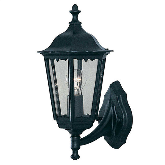 Searchlight Alex Uplight Wall Lantern IP44 Black