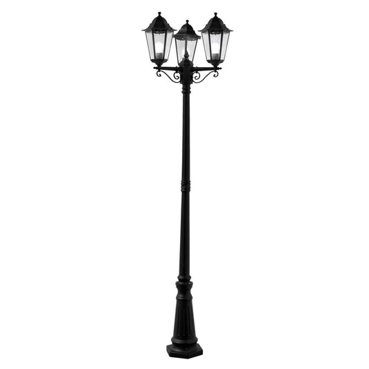 Searchlight Alex IP44 2270mm Outdoor Post 3 Lights Black