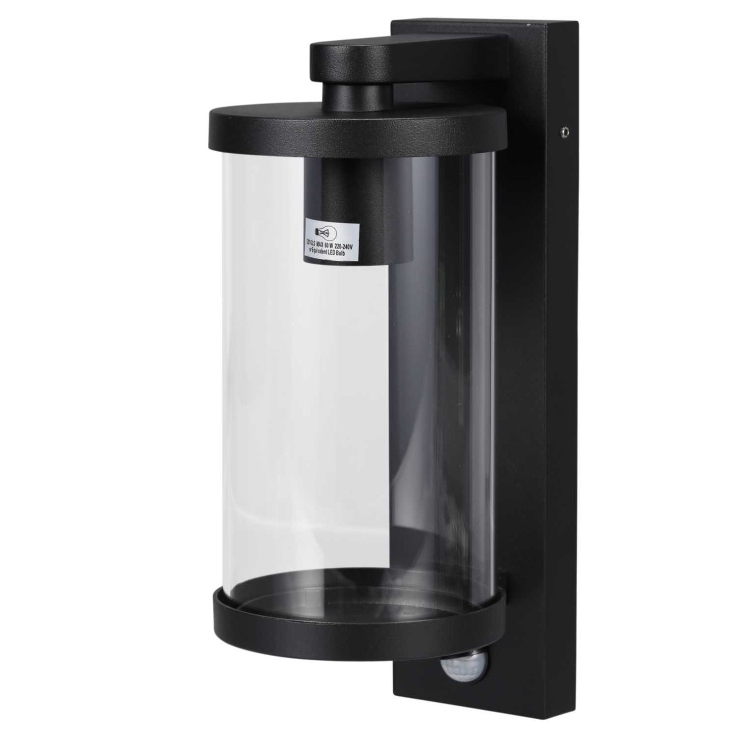 Searchlight Bakerloo Outdoor Wall Light with PIR Black