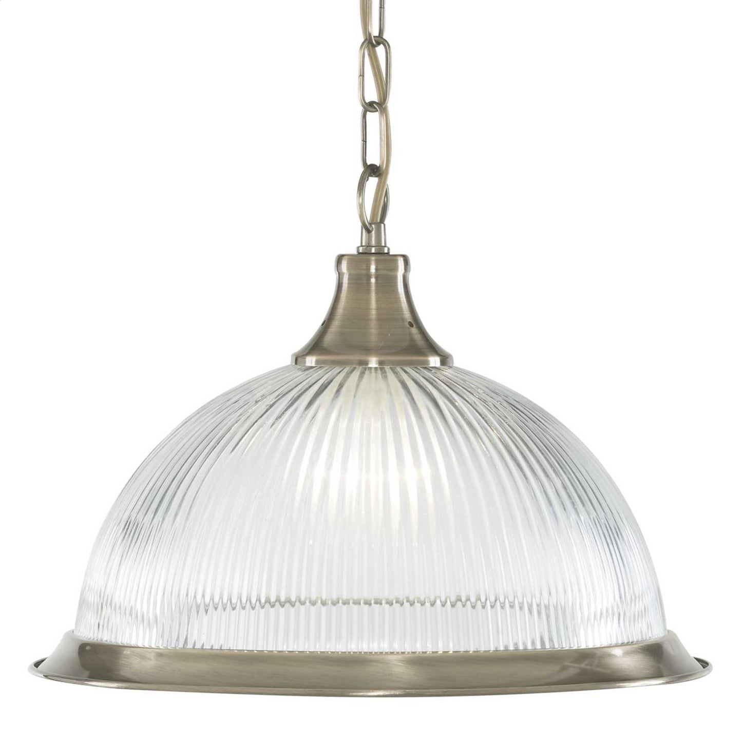 Searchlight American Diner Single Ceiling Pendant Antique Brass