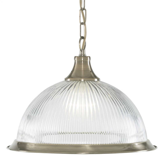 Searchlight American Diner Single Ceiling Pendant Antique Brass