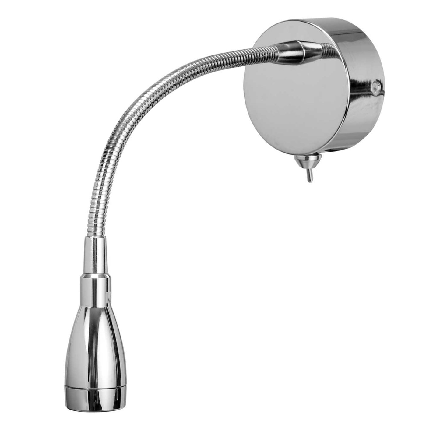 Searchlight 0.8W LED Reading Light Switched with Flexible Arm Polished Chrome 6500K