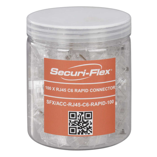 Securi-Flex CAT6 RJ45 UTP Rapid Connector Plug (Tub of 100)