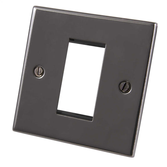LGA Selectric 1 Gang 1 Module Front Plate Black Nickel