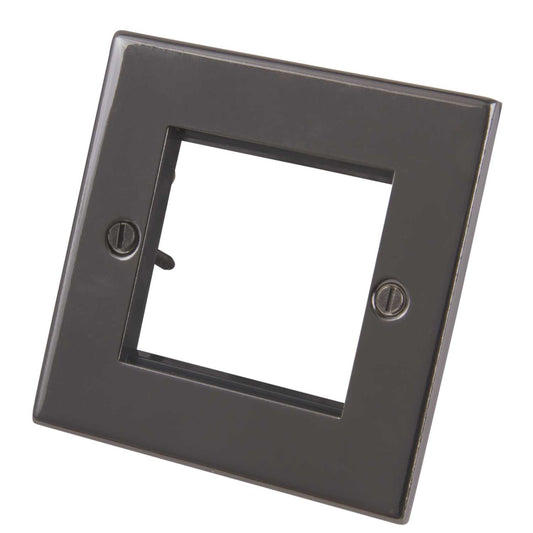 LGA Selectric 1 Gang 2 Module Front Plate Black Nickel